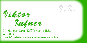 viktor kufner business card